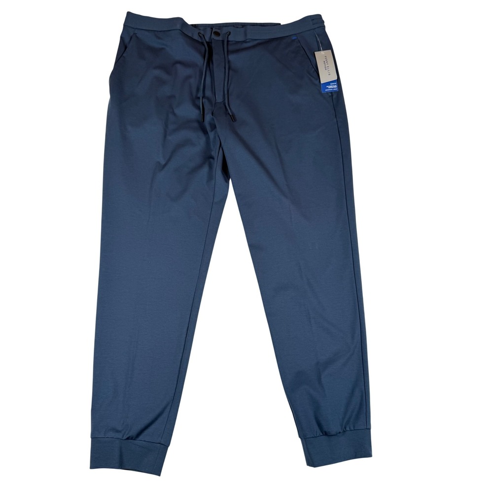 Perry Ellis Motion Mens XXL Slim Fit Performance Jogger Pants Blue PS48401